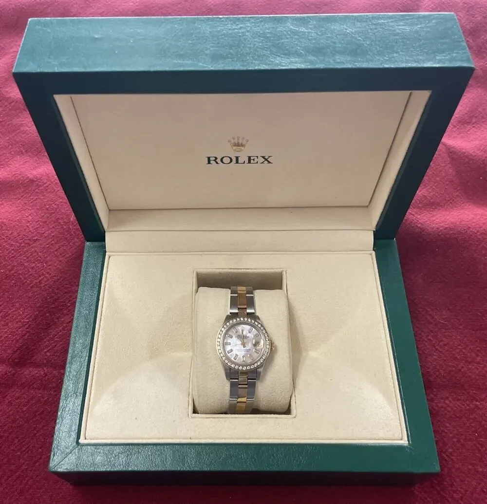 Rolex 69173 DateJust Ladies Watch 18k & SS Diamond Dial & Bezel - 1987 - SPBKN
